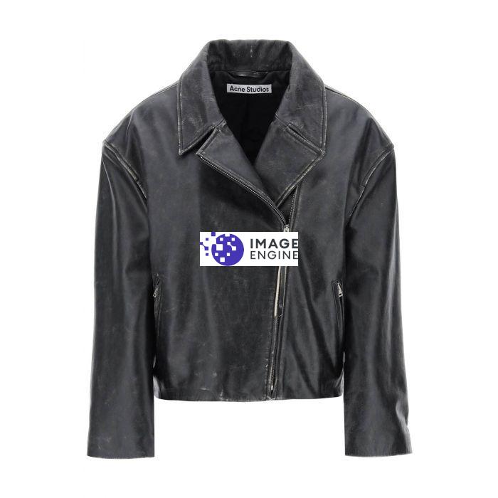 ACNE STUDIOS vintage leather jacket with distressed effect Woman Residenza 725