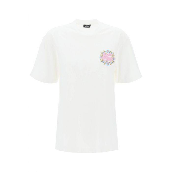 floral pegasus embroidered t-shirt - ETRO