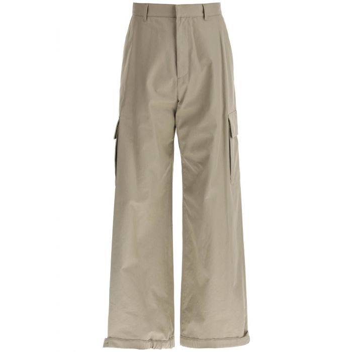 wide-legged cargo pants with ample leg - OFF-WHITE