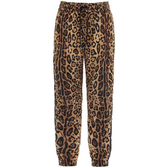 leopard print nylon jogger pants for - DOLCE & GABBANA