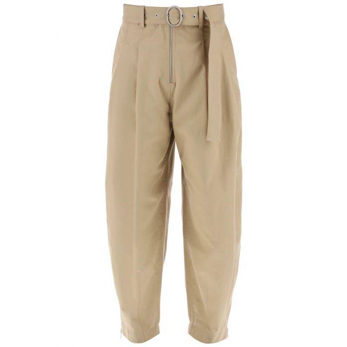 Pantaloni in cotone con cintura removibile - JIL SANDER