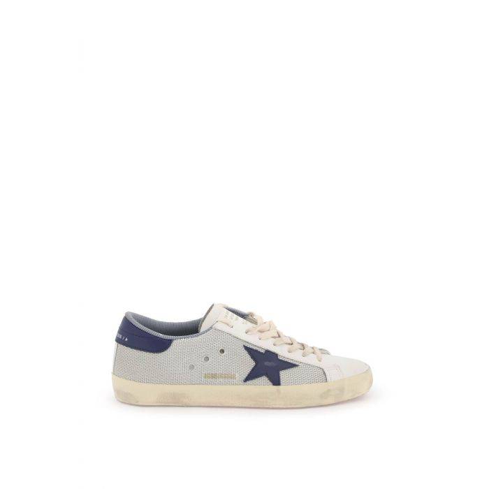 "super-star sneakers in mesh and leather - GOLDEN GOOSE