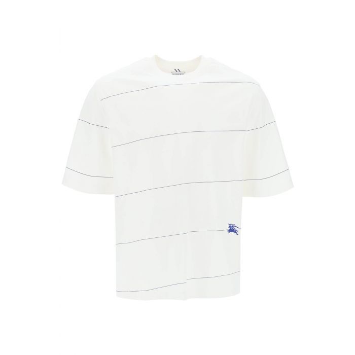 striped t-shirt with ekd embroidery - BURBERRY