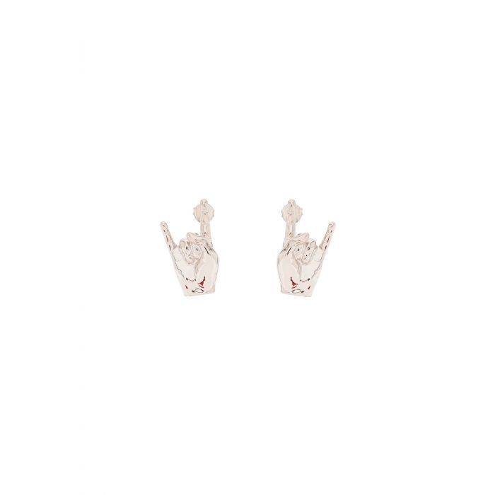 mini rock on earrings - Y PROJECT