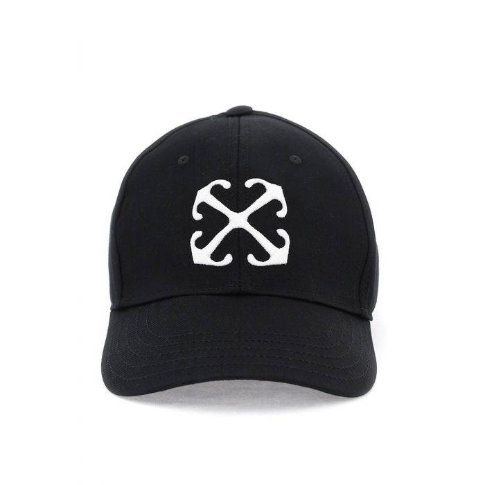 "arrow logo baseball cap with adjustable - OFF-WHITE