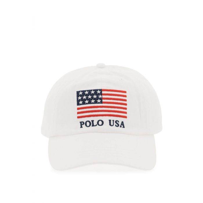 baseball cap in twill with embroidered flag - POLO RALPH LAUREN