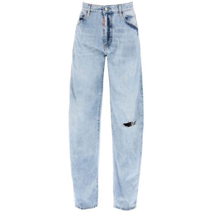 Jeans oversize con dettaglio destroyed