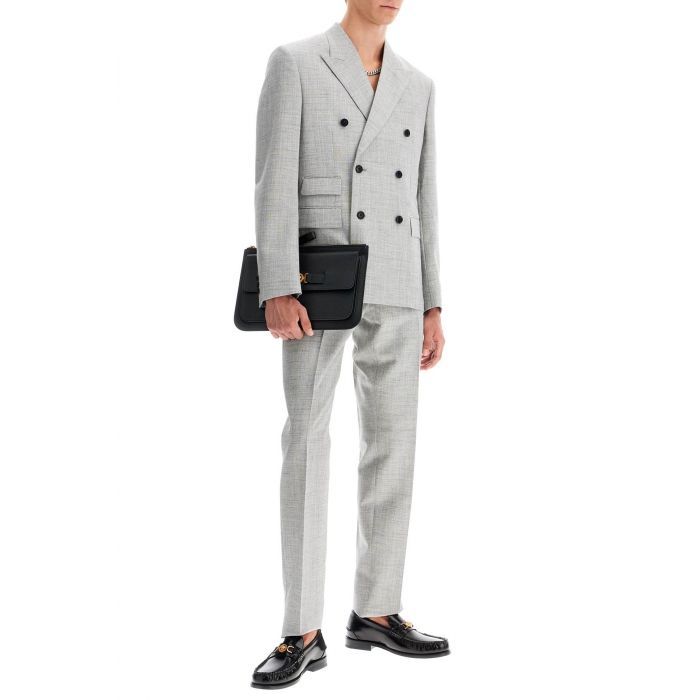 double-breasted wool blend blazer - VERSACE - hot picks