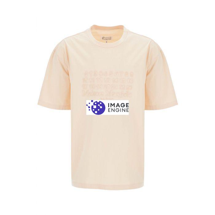 MAISON MARGIELA T shirt con logo numerico ricamato Uomo Residenza 725