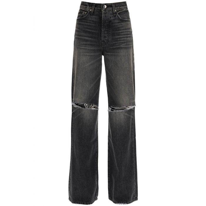 ripped jeans with wide leg - AMIRI