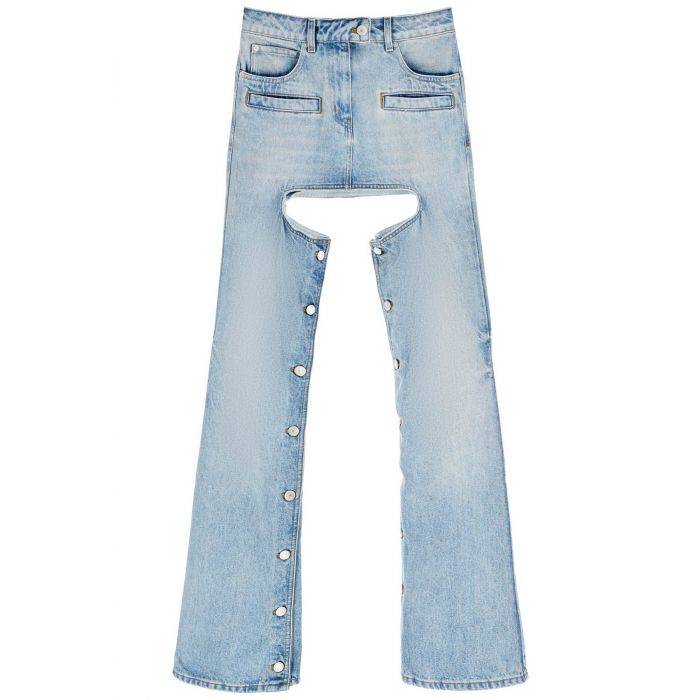 'chaps' jeans with cut-out - COURREGES