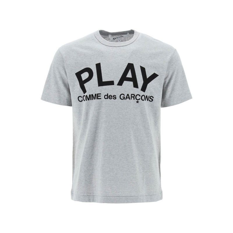 Cdg play grey t shirt best sale