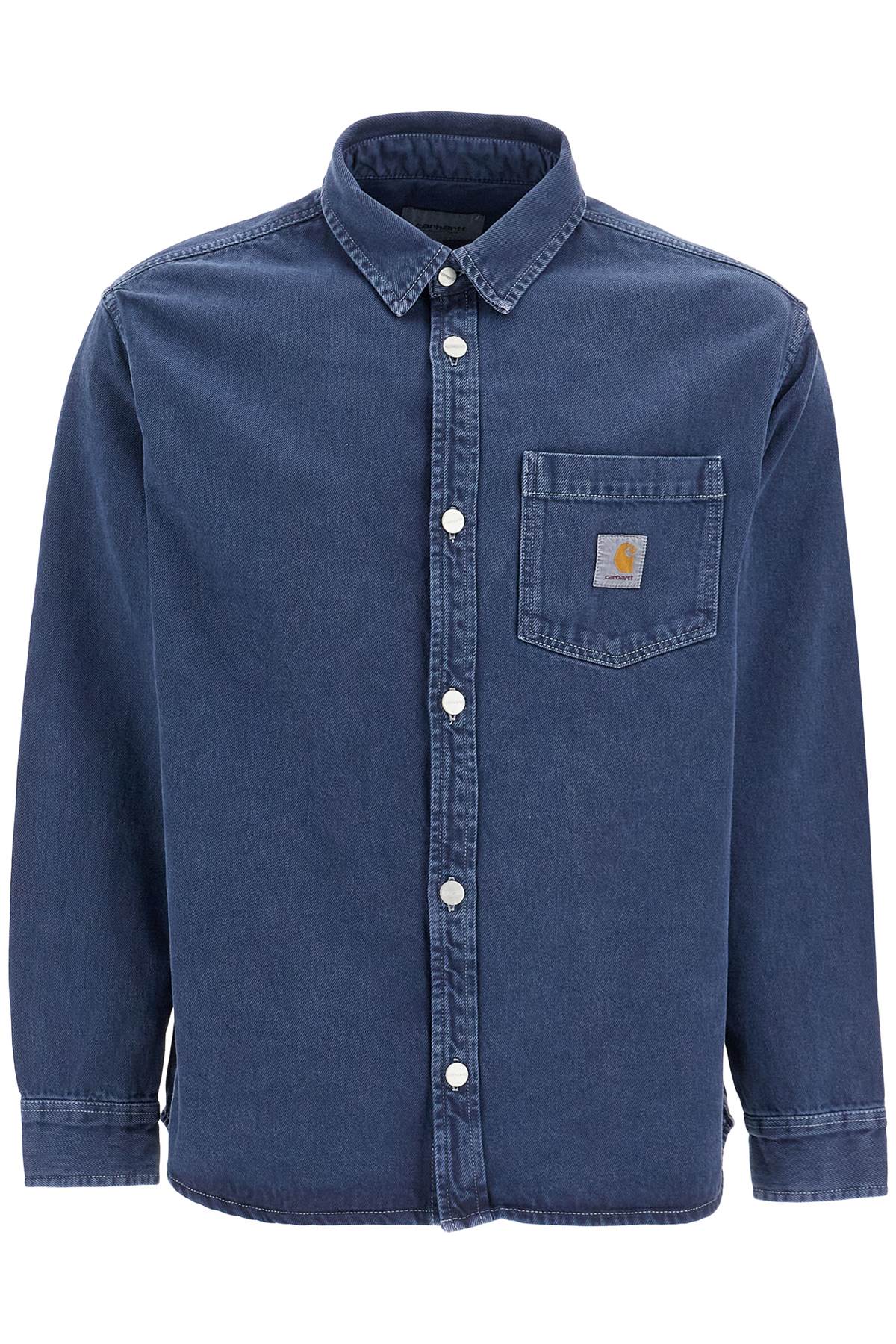 Shop Carhartt Denim George Overshirt In Blue