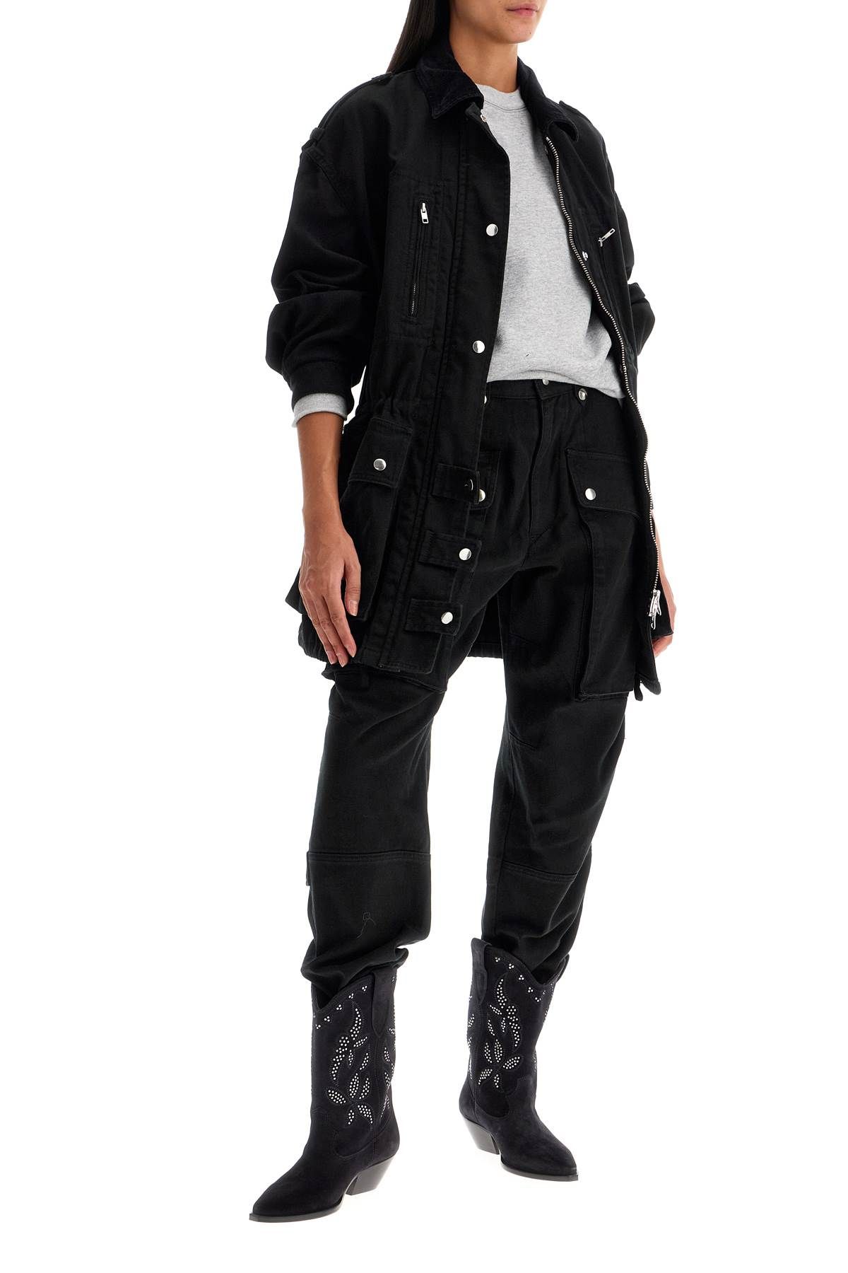 Shop Isabel Marant Étoile 's Denim Jacket In Black