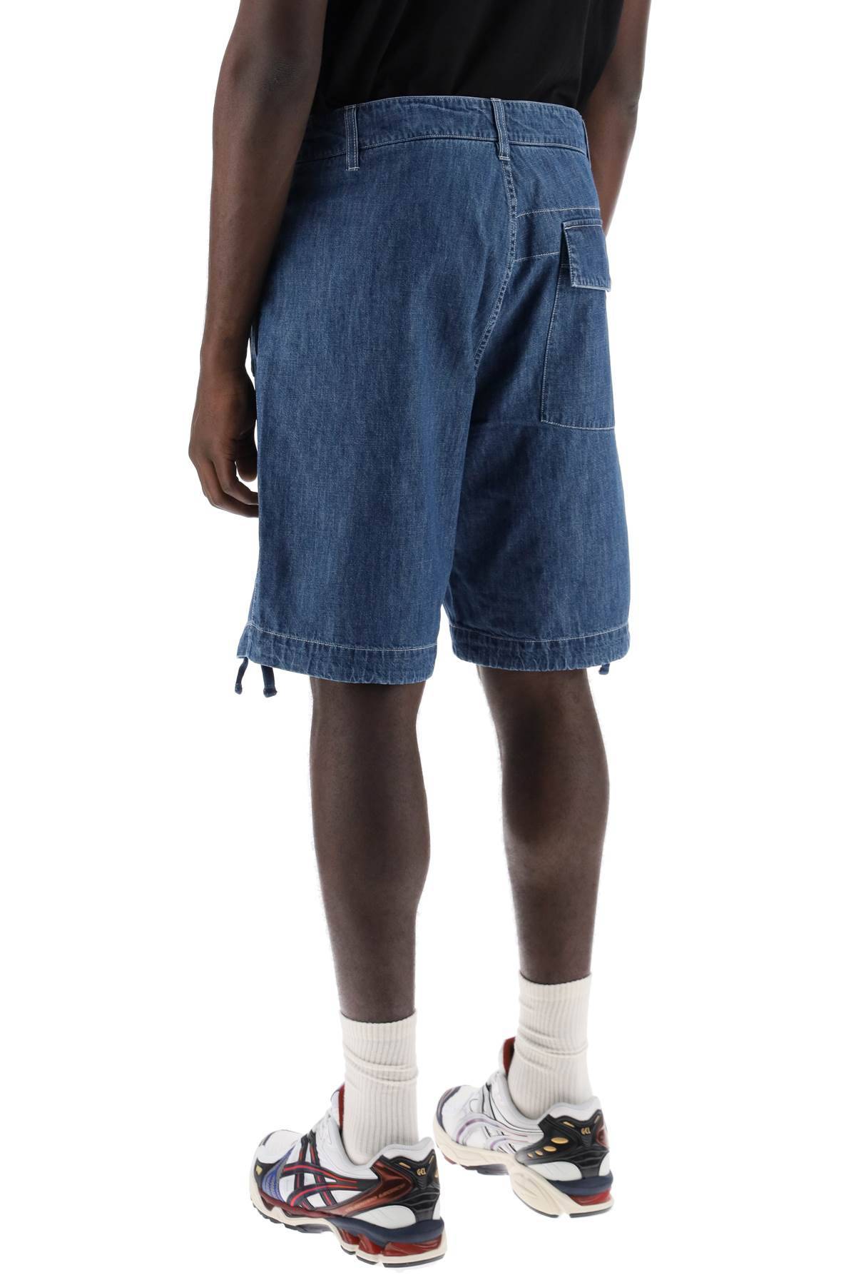 Shop C.p. Company Denim Utility Bermuda Shorts For In Blue