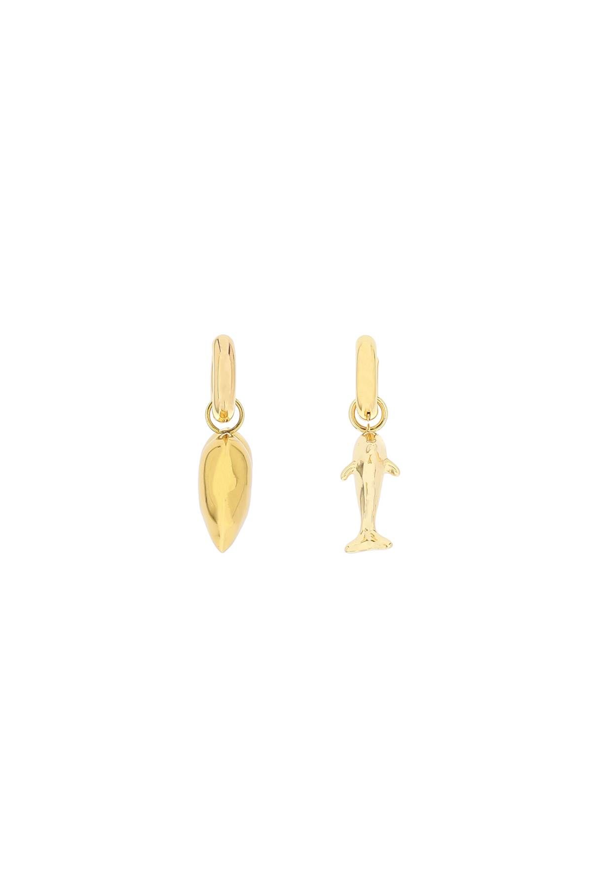 Shop Timeless Pearly Earrings With Charms In Gold