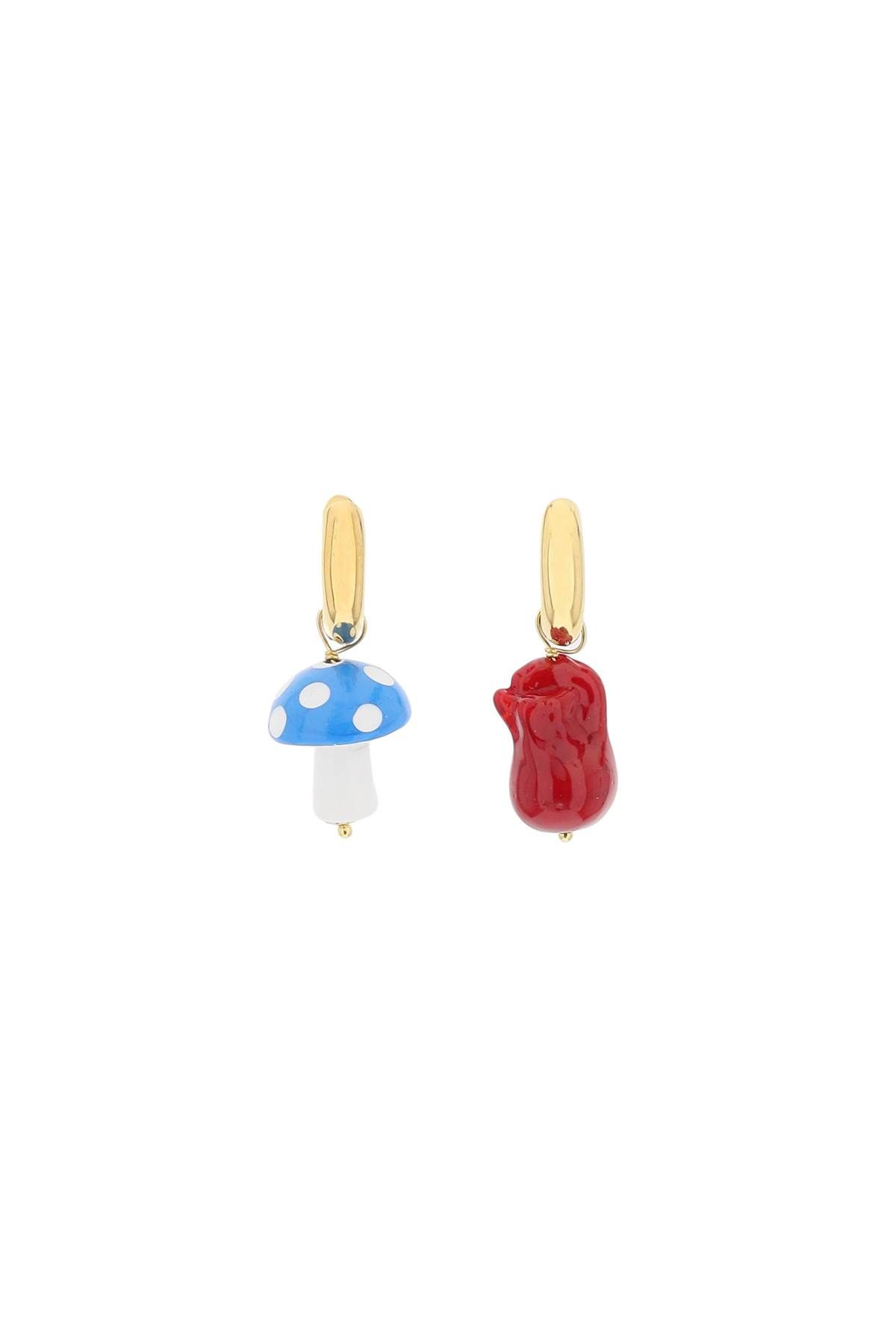Shop Timeless Pearly Earrings With Charms In Multicolor,gold