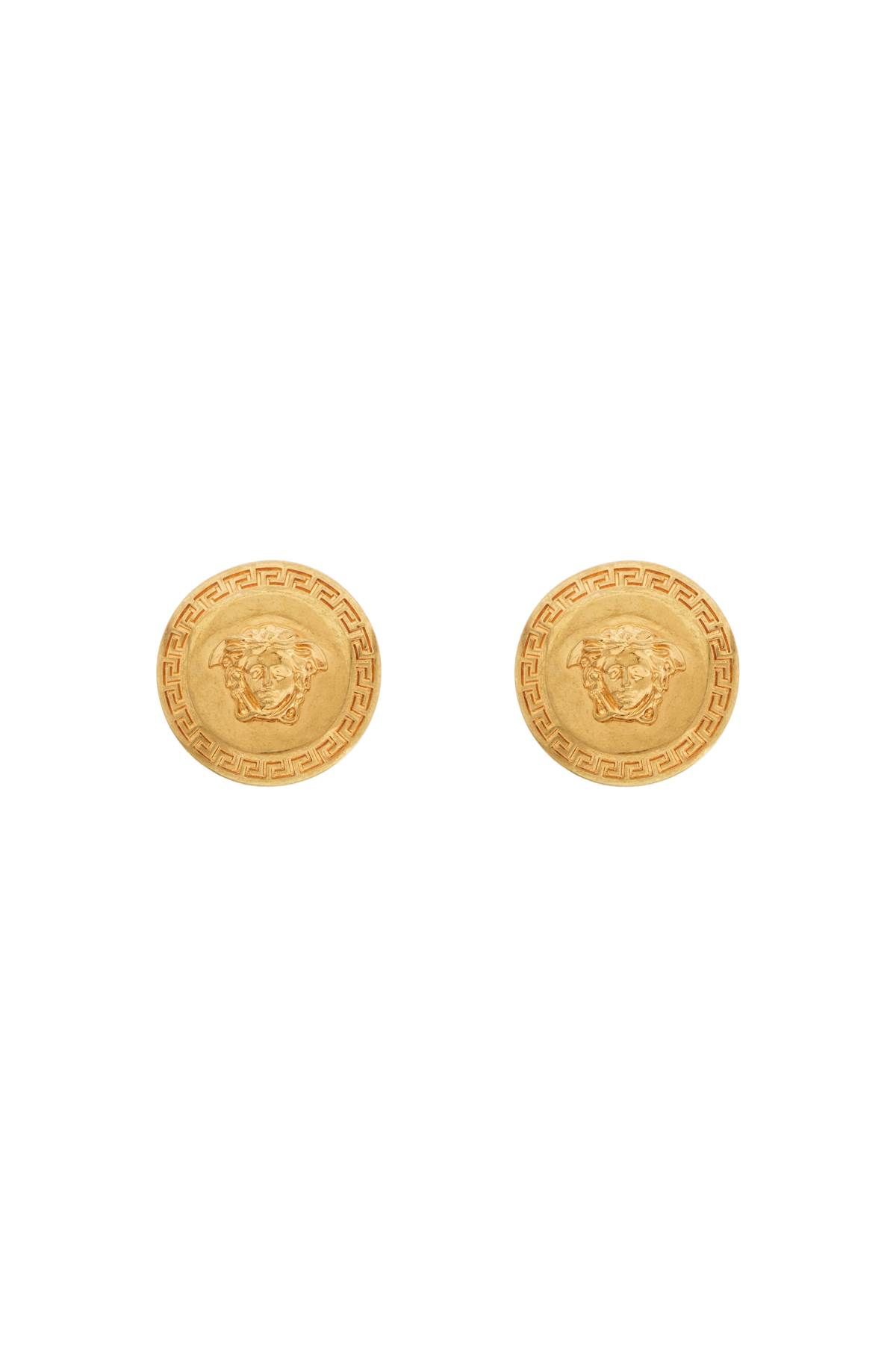 Shop Versace Medusa Tribute Earrings In Gold