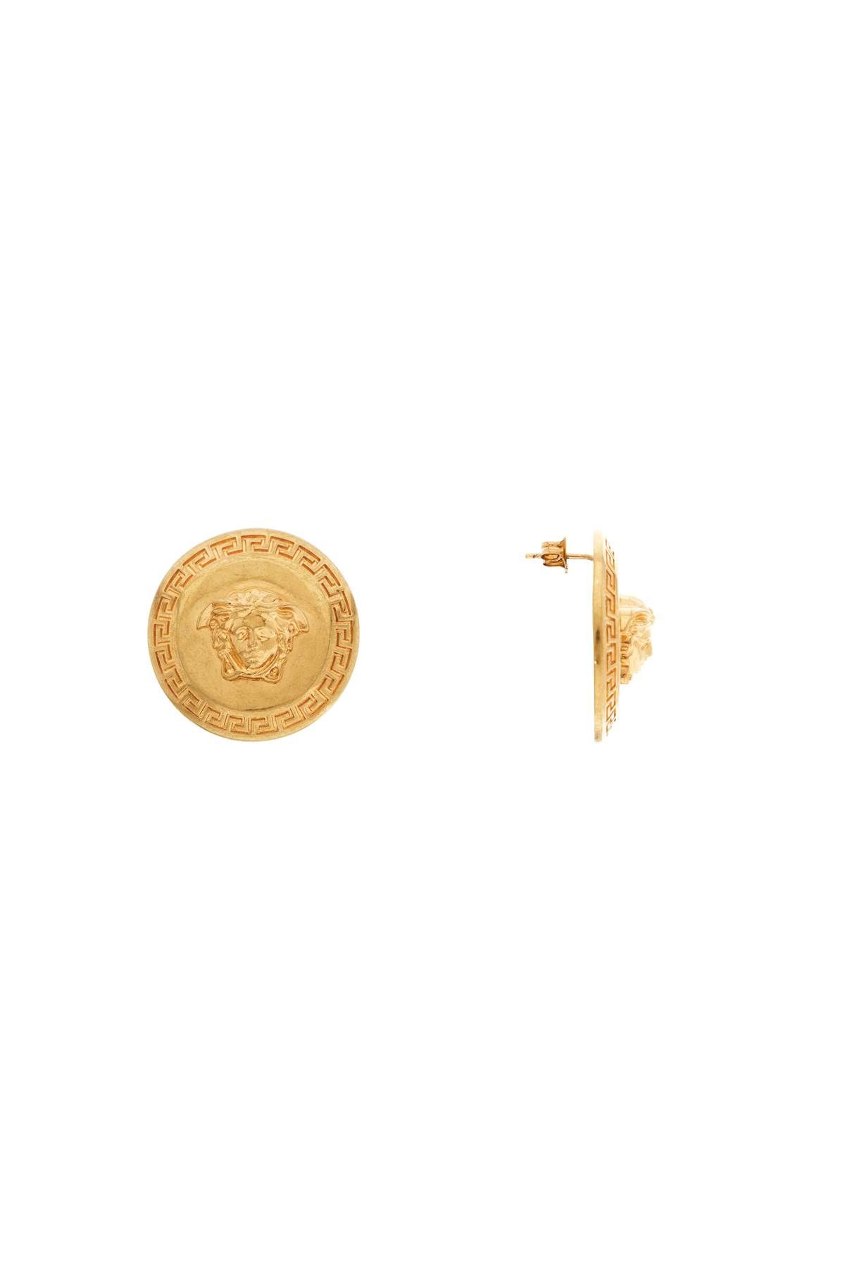 Shop Versace Medusa Tribute Earrings In Gold