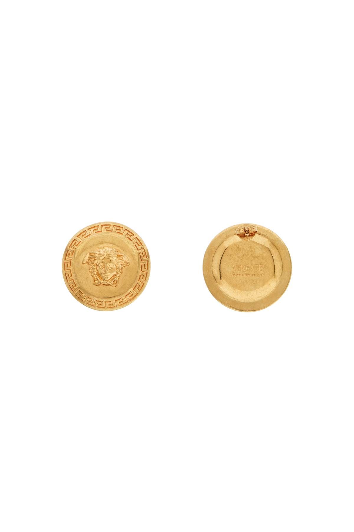 Shop Versace Medusa Tribute Earrings In Gold