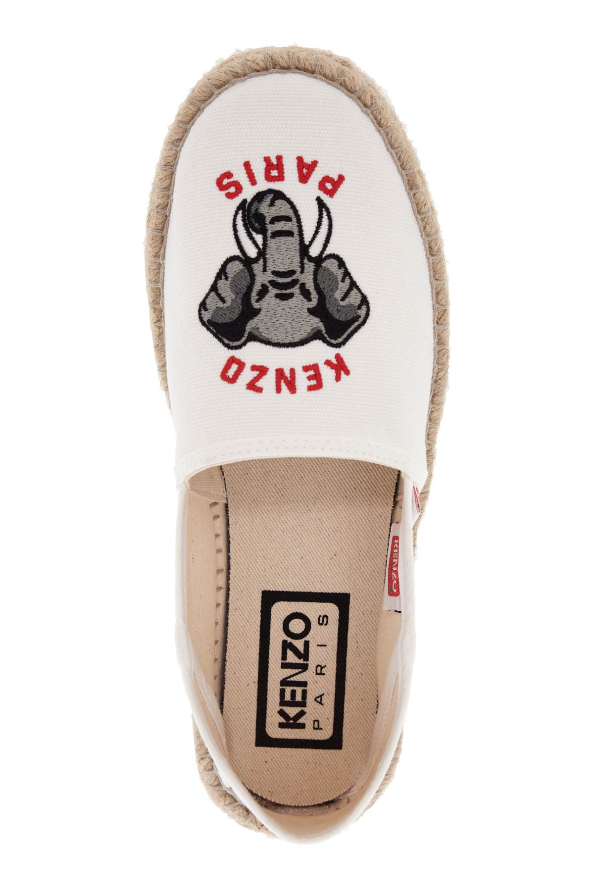 KENZO CANVAS ESPADRILLES WITH LOGO EMBROIDERY 