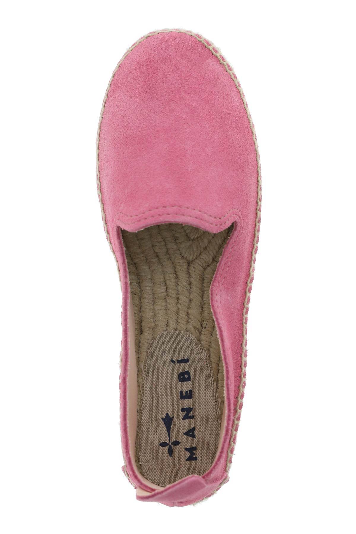Shop Manebi Suede Leather Espadrilles In Pink