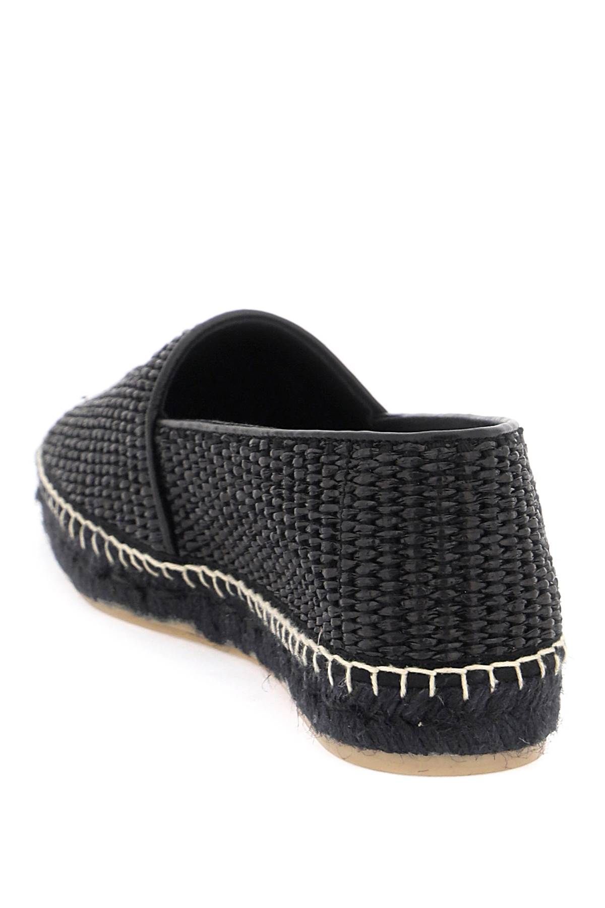 Shop Weekend Max Mara Monogrammed Raffia In Black