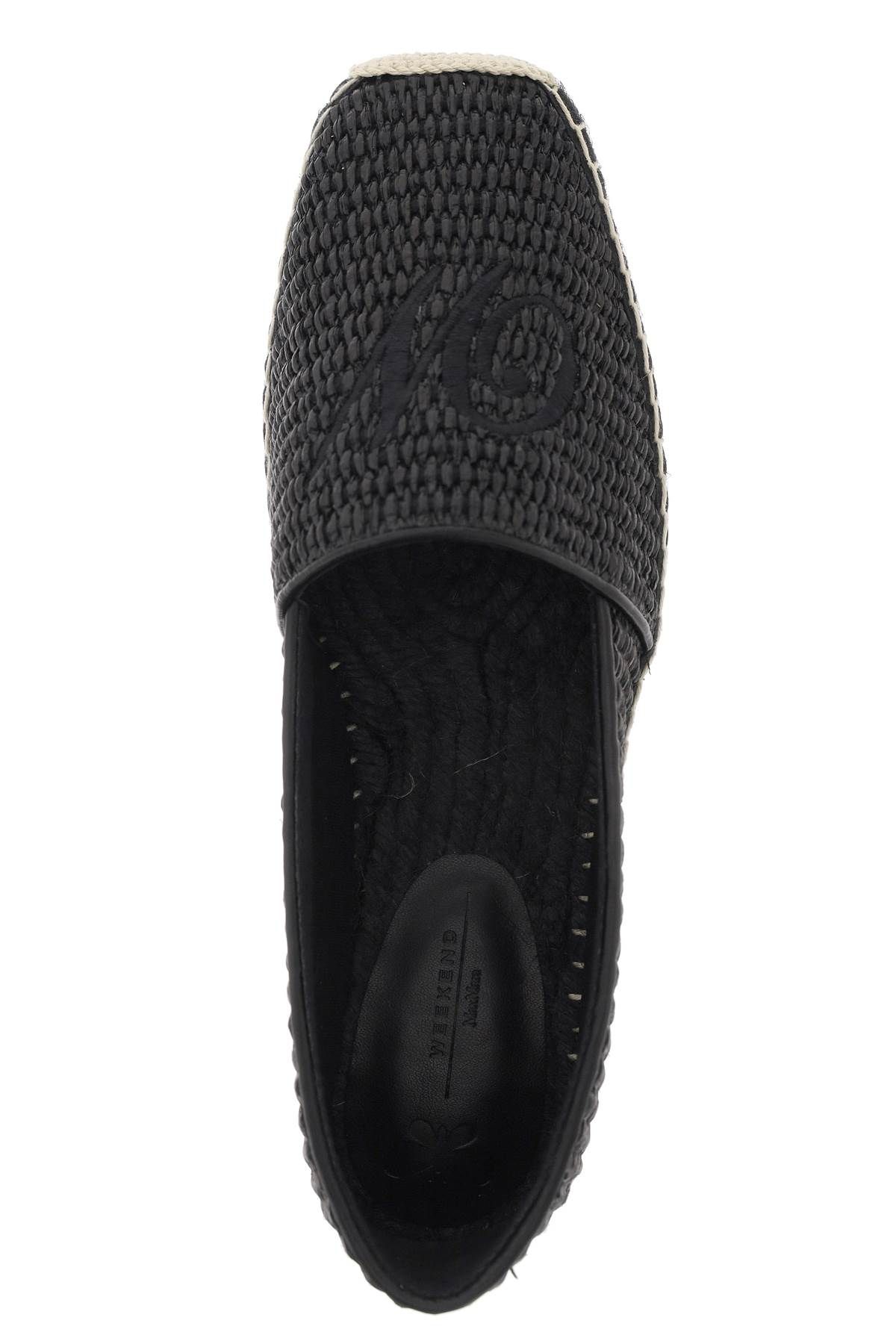 Shop Weekend Max Mara Monogrammed Raffia In Black