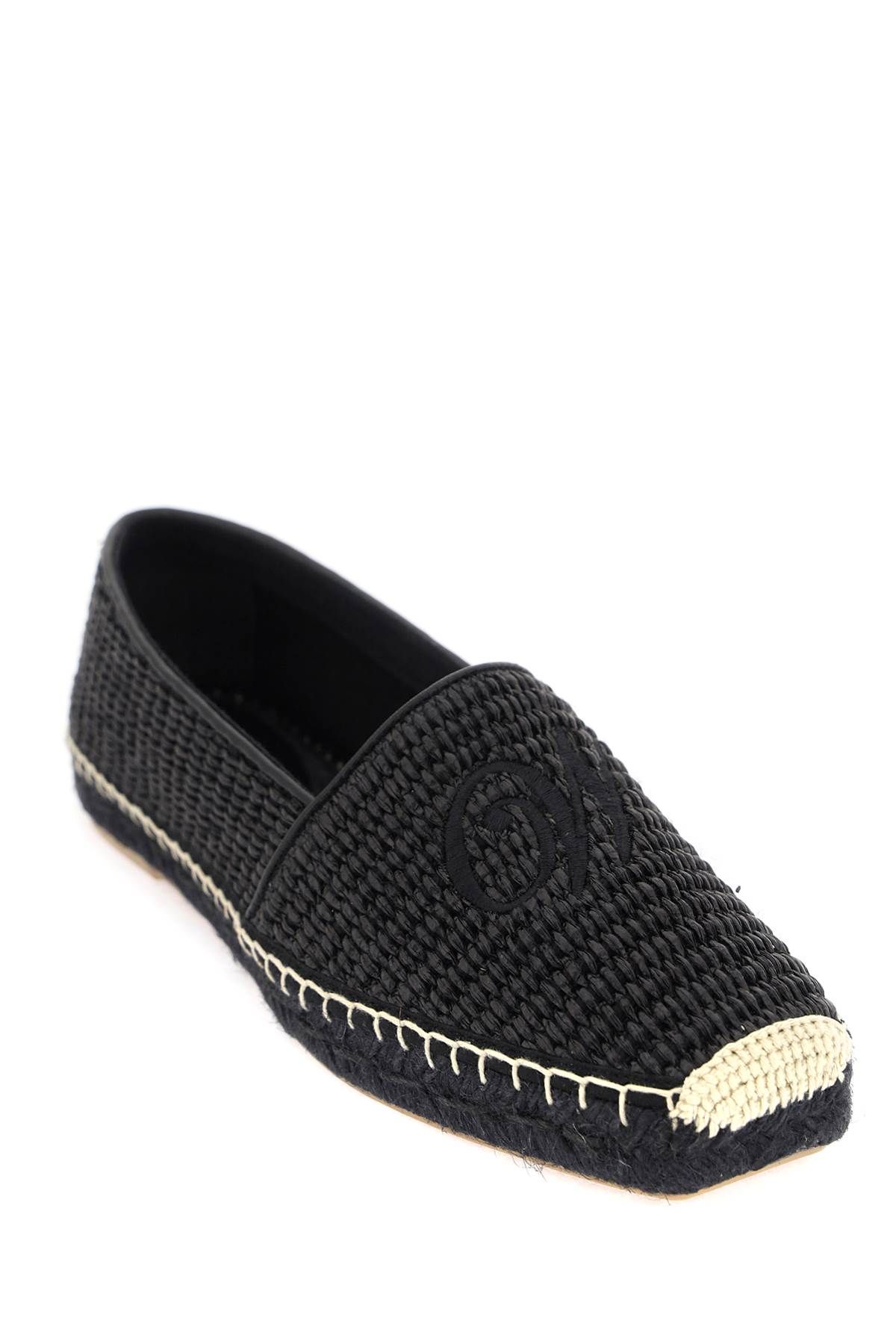 Shop Weekend Max Mara Monogrammed Raffia In Black