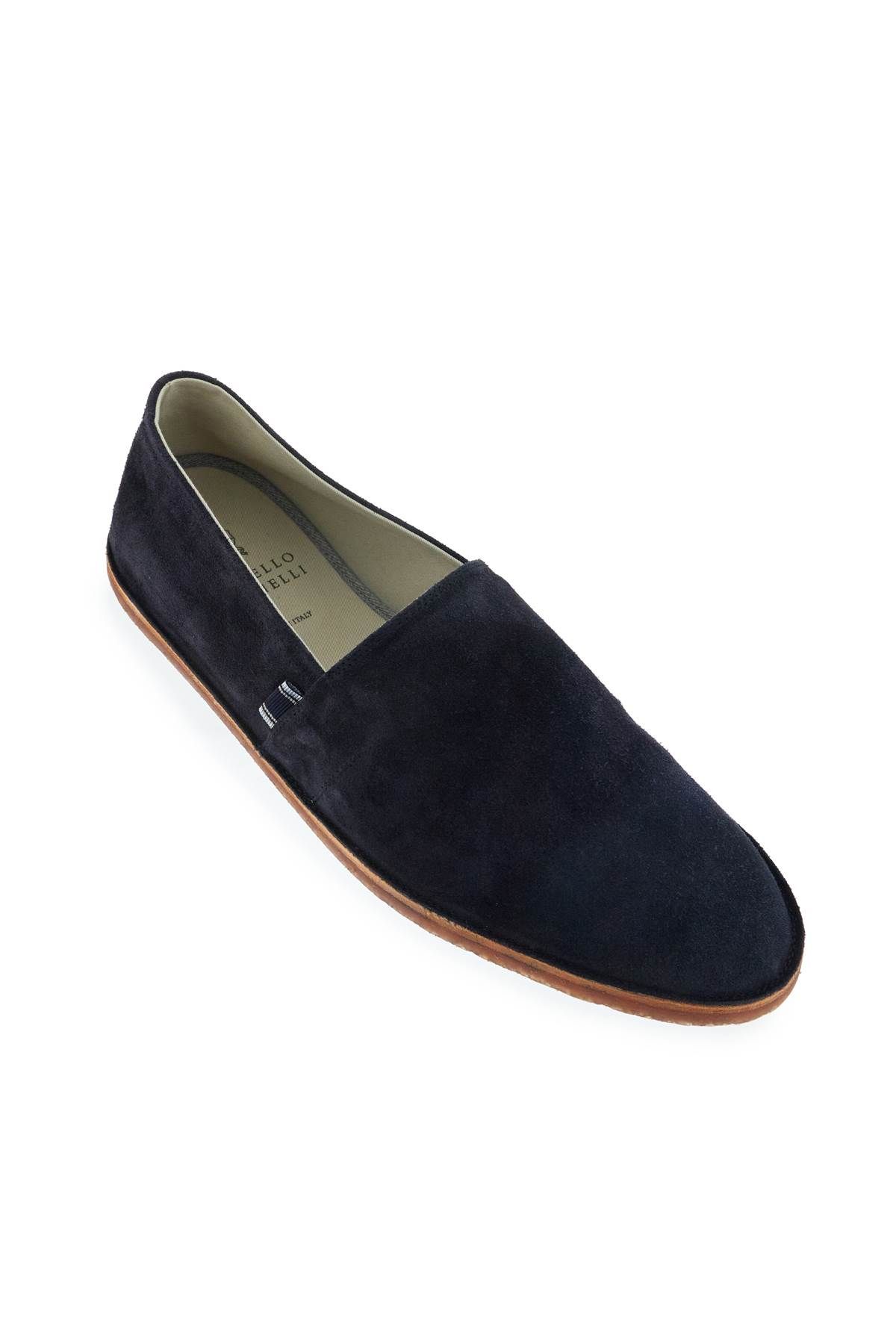 Shop Brunello Cucinelli Suede Espad In Blue