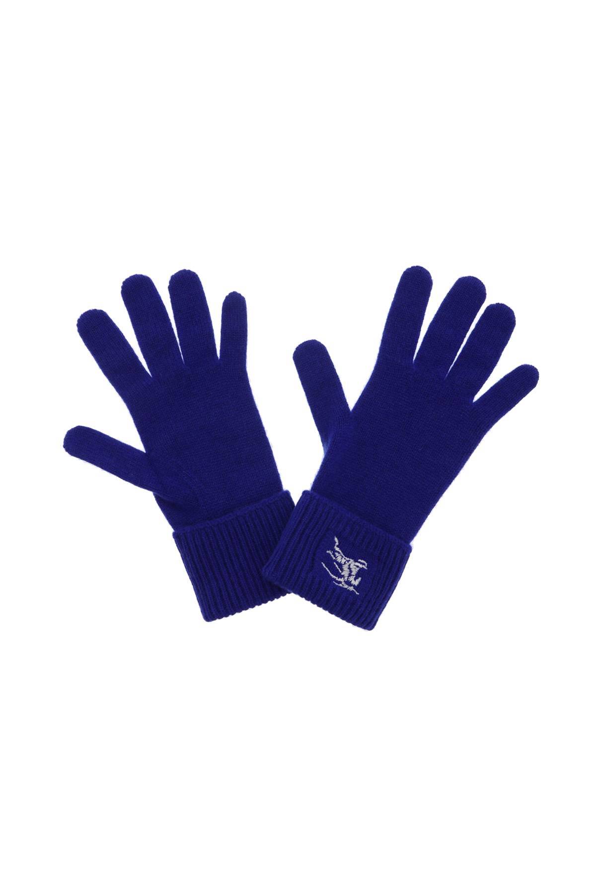 Shop Burberry Cashmere Gloves In Blue