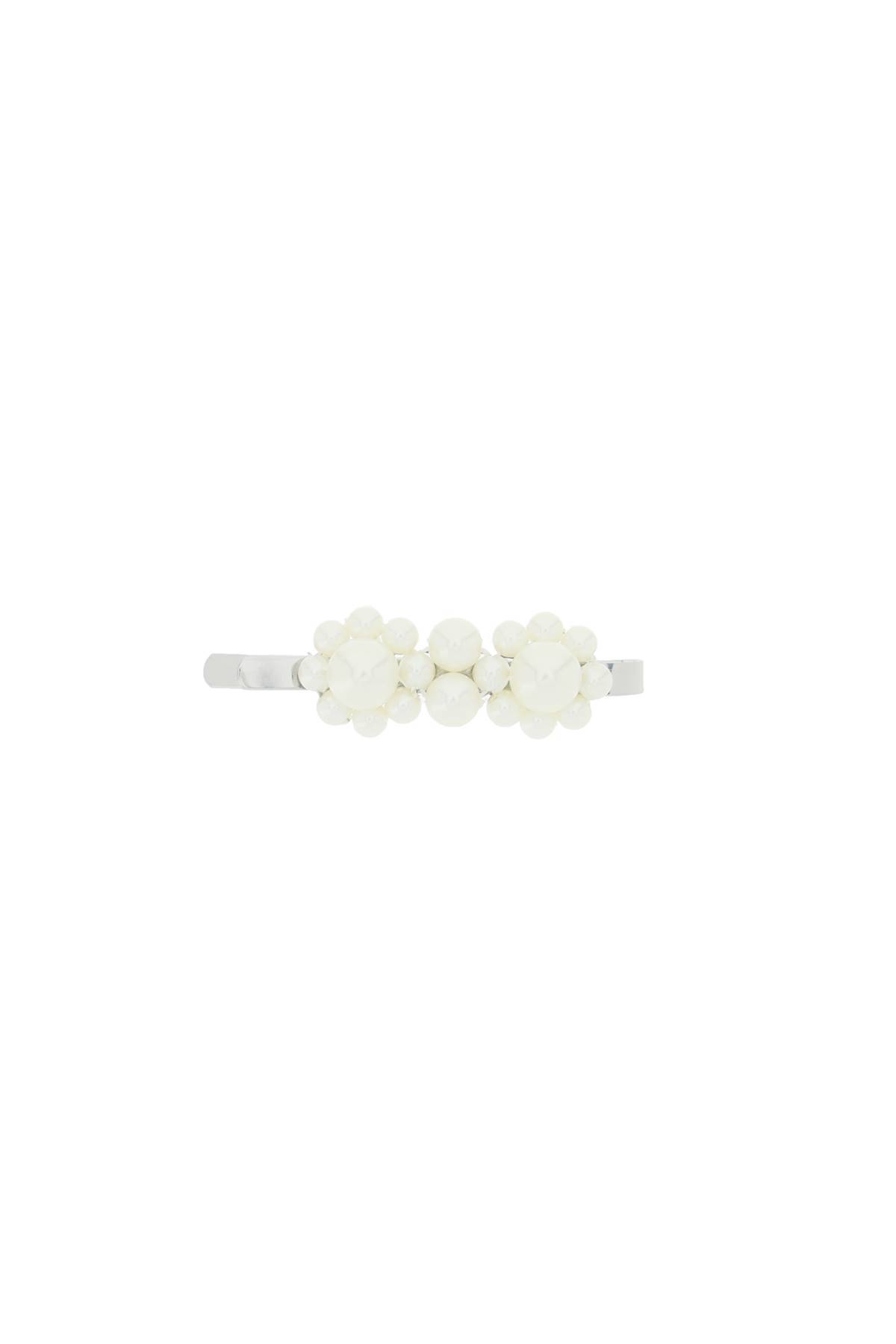 Simone Rocha Fermaglio Per Capelli Mini Flower Con Perle In White