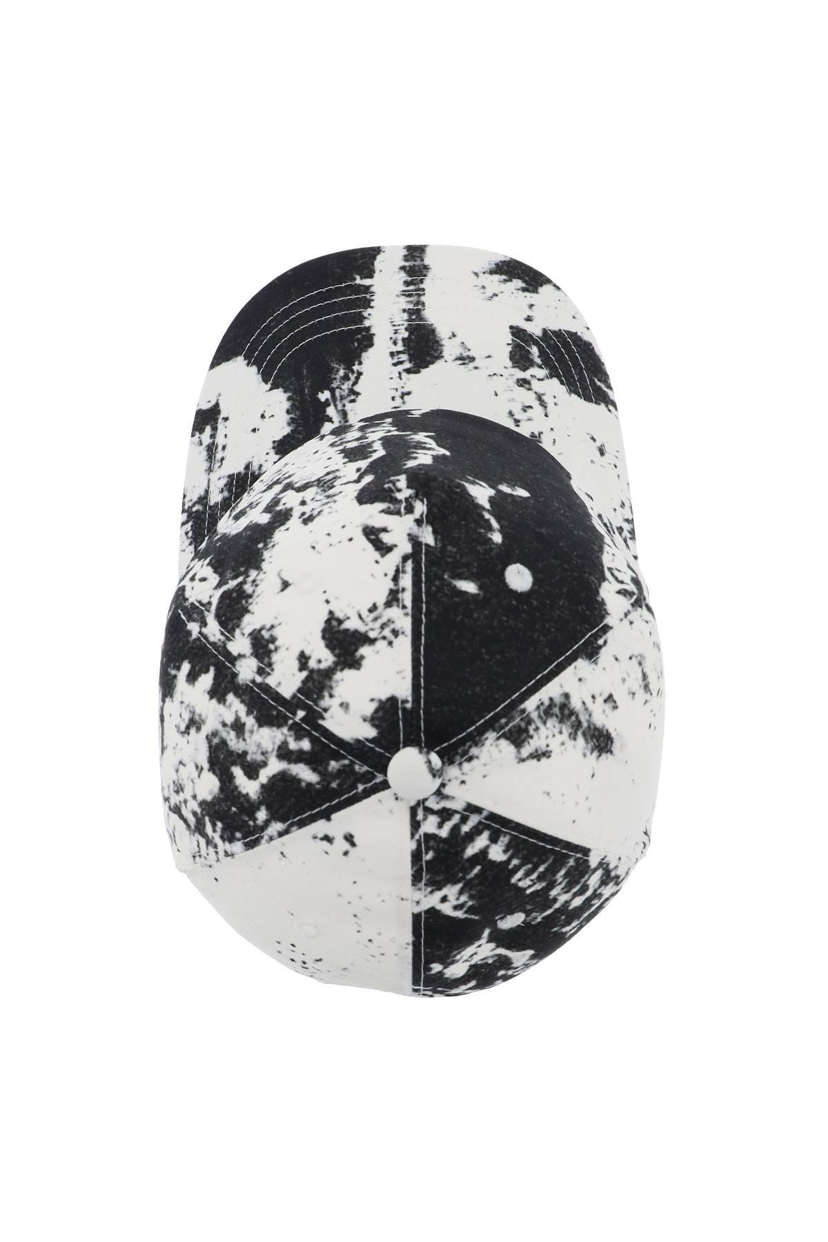 Shop Alexander Mcqueen Printed Baseball Cap With Logo Embroidery In White,black,red