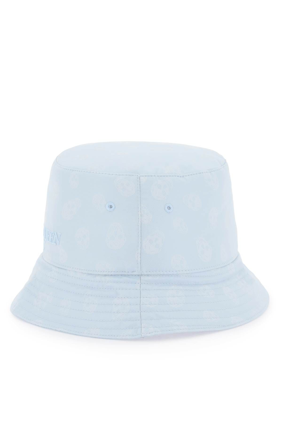 Shop Alexander Mcqueen Skull Bucket Hat In Light Blue