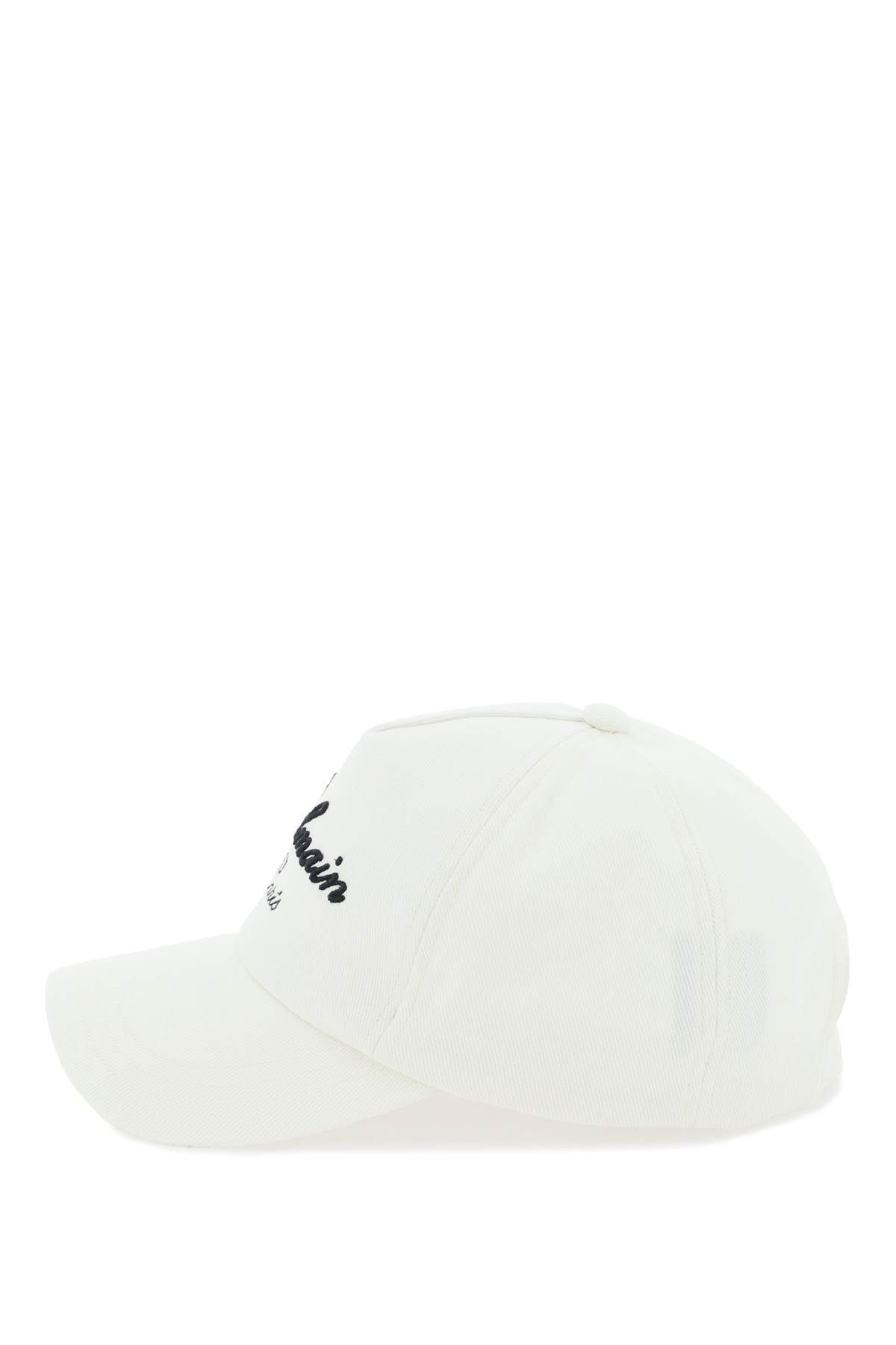 Shop Balmain Embroidered Logo Baseball Cap In White,black