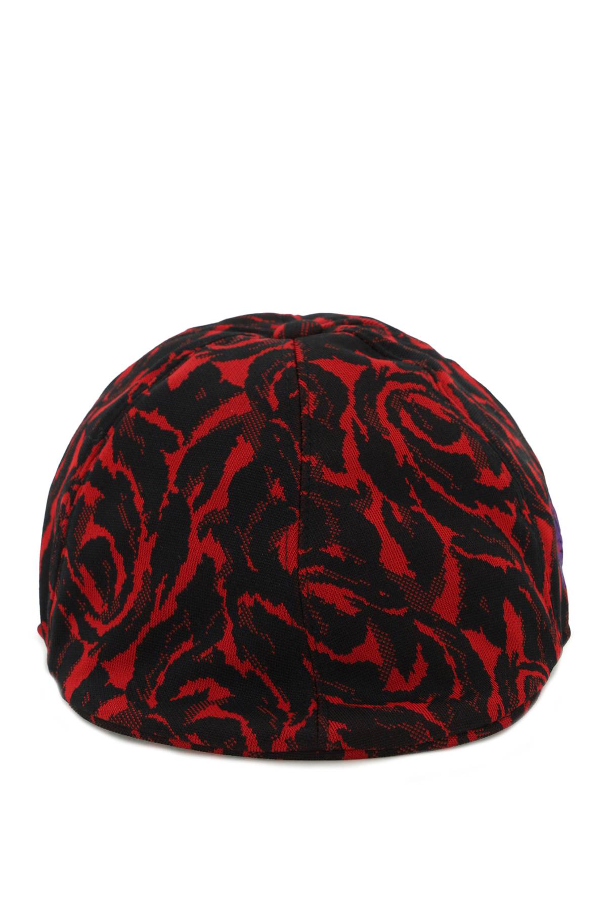 Shop Baracuta X Needles Jacquard Jersey Flat Cap In Black,red