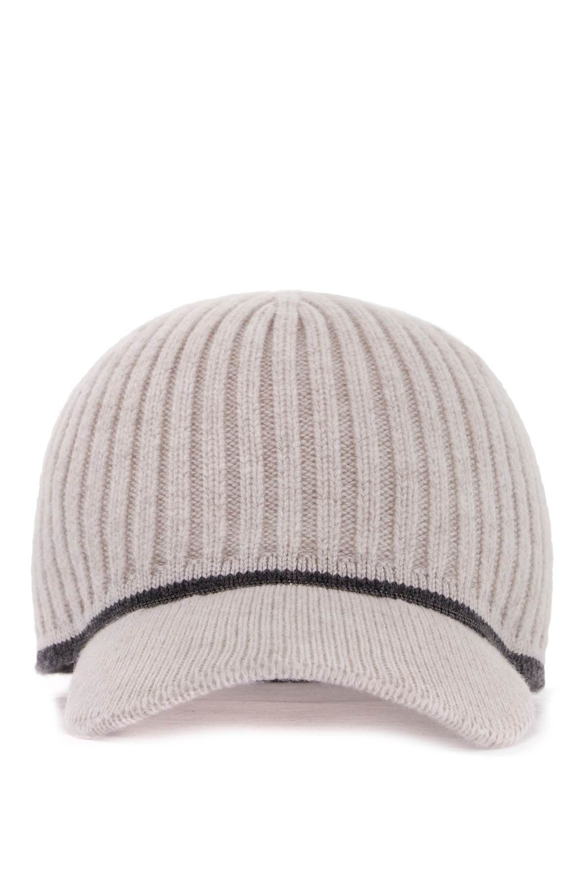 Shop Brunello Cucinelli Baseball Cap In Knit Fabric In Grey