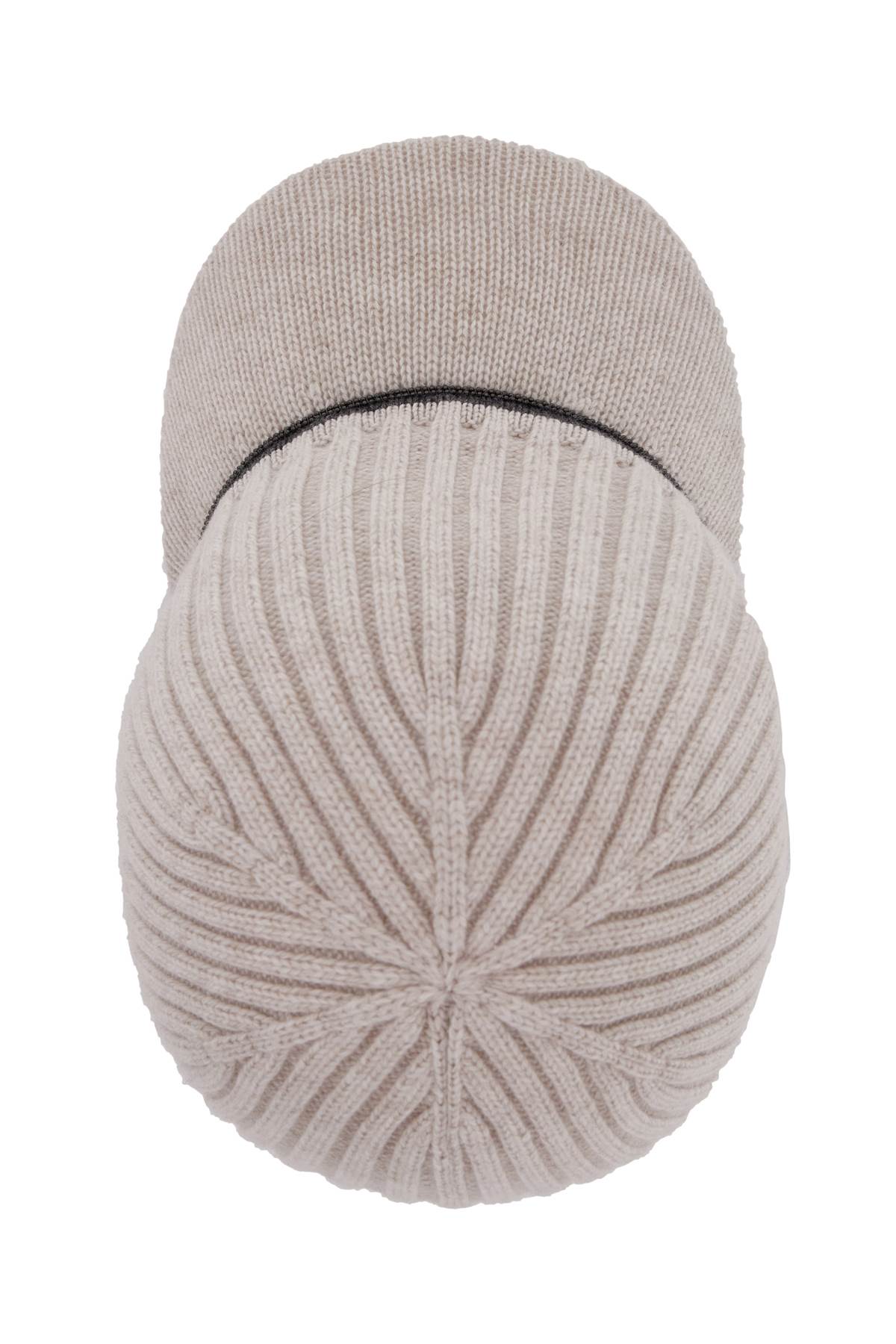 Shop Brunello Cucinelli Baseball Cap In Knit Fabric In Grey