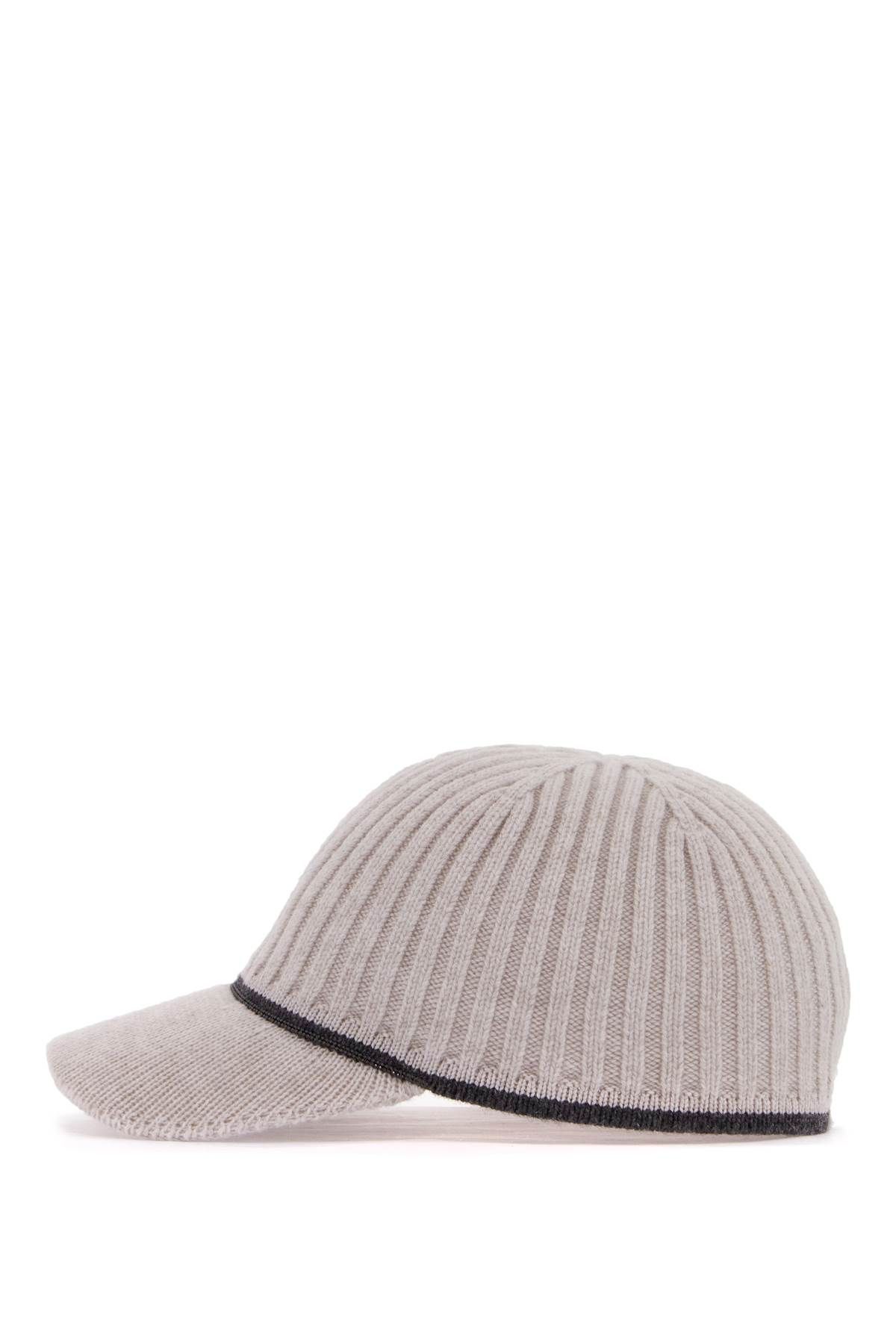 Shop Brunello Cucinelli Baseball Cap In Knit Fabric In Grey