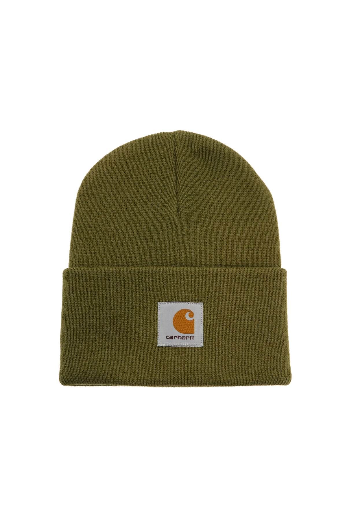 Shop Carhartt Beanie Hat With Logo Patch In Green