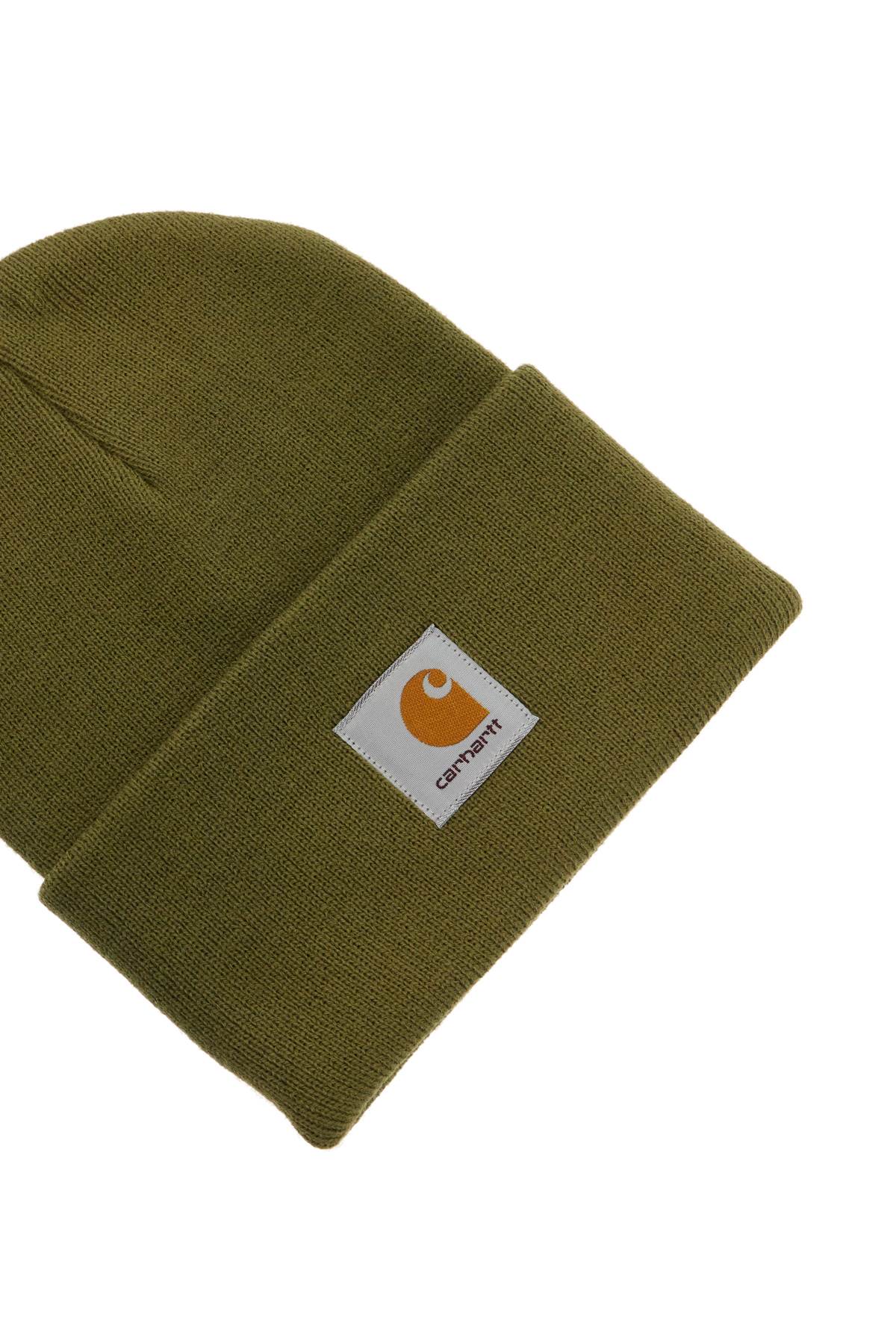 Shop Carhartt Beanie Hat With Logo Patch In Green