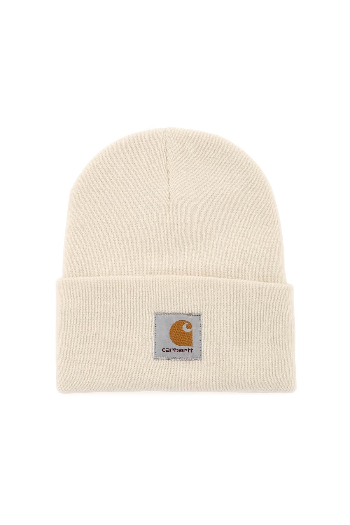 Shop Carhartt Beanie Hat With Logo Patch In White