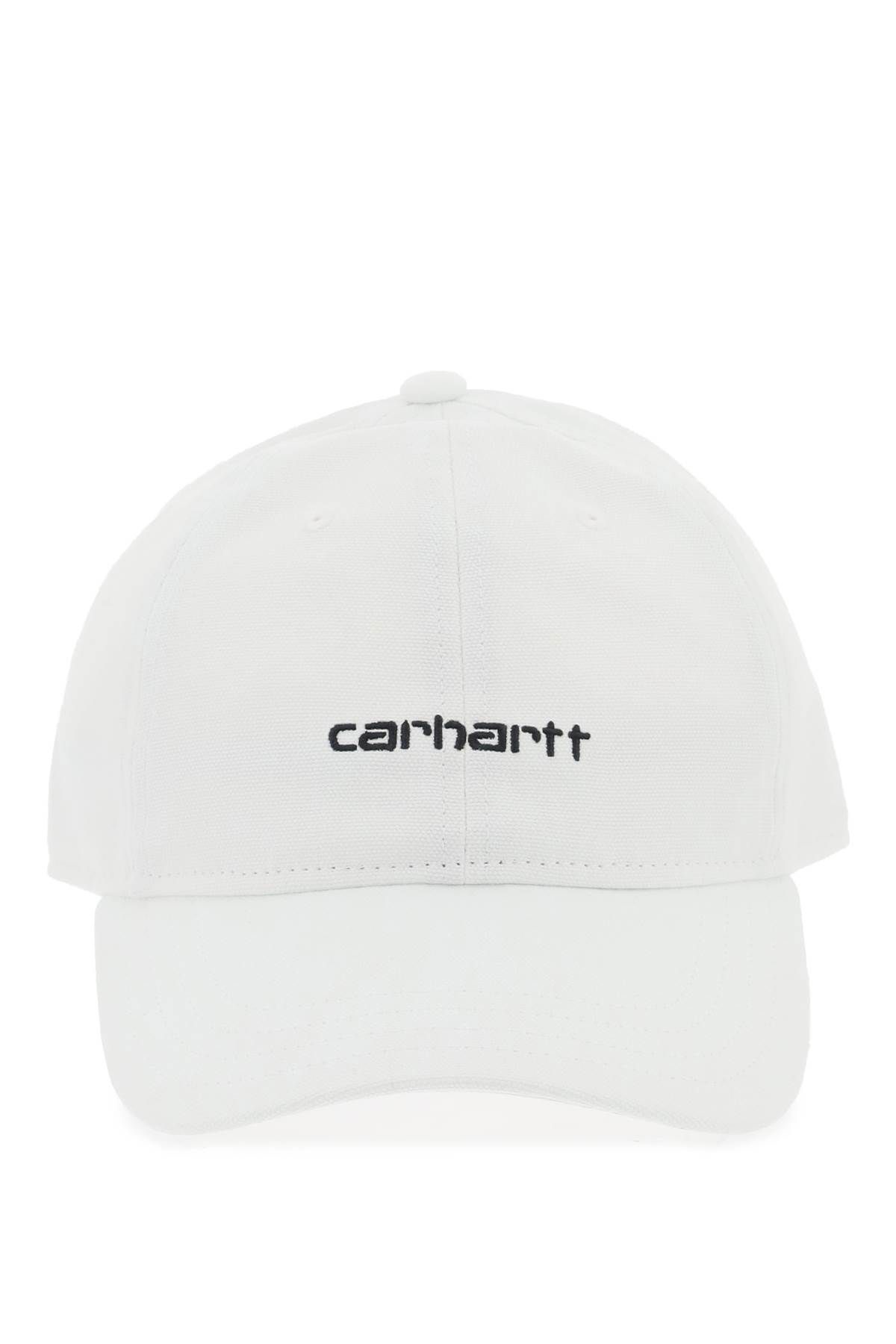 Shop Carhartt Canvas Script Baseball Cap In White