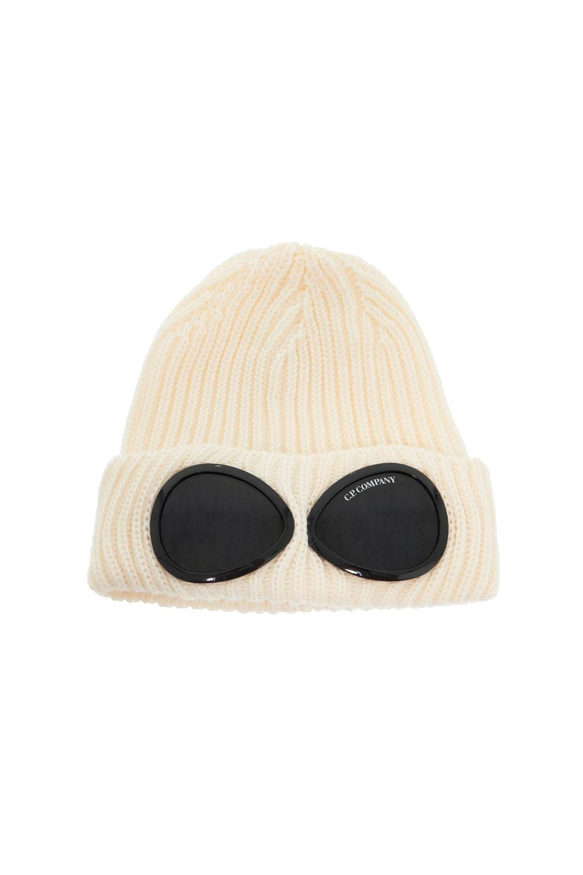 Shop C.p. Company 'woolen Beanie Goggle In White