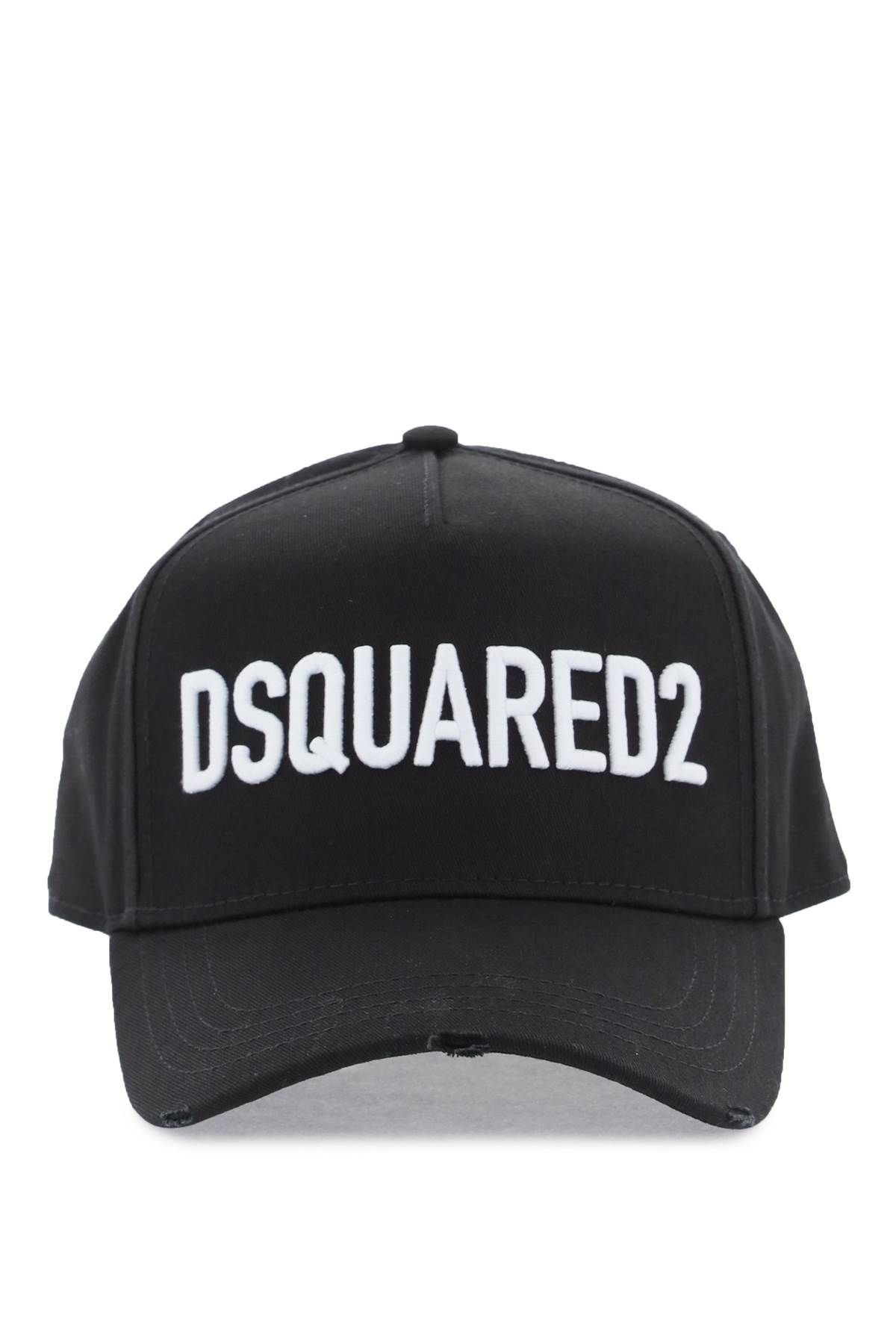 Shop Dsquared2 Embroidered Baseball Cap In White