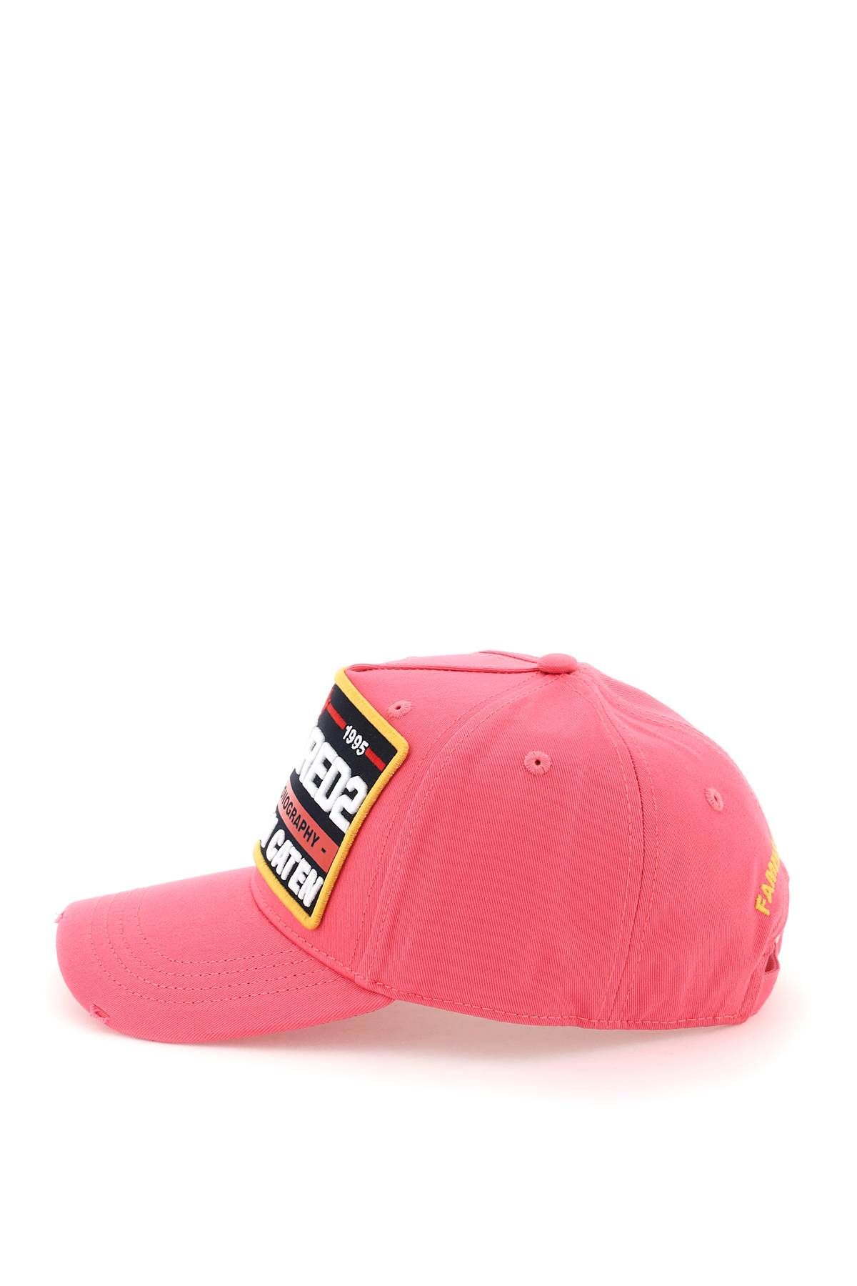 Shop Dsquared2 Patch Baseball Cap In Pink