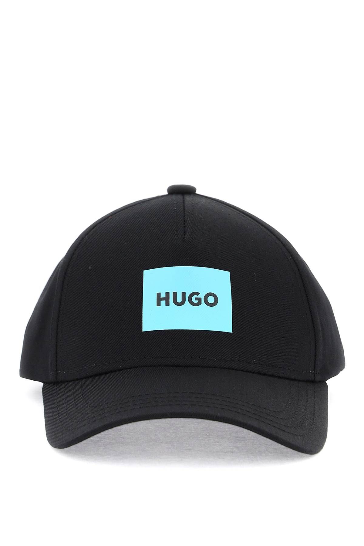 Shop Hugo Baseball Cap With Patch Design In Black