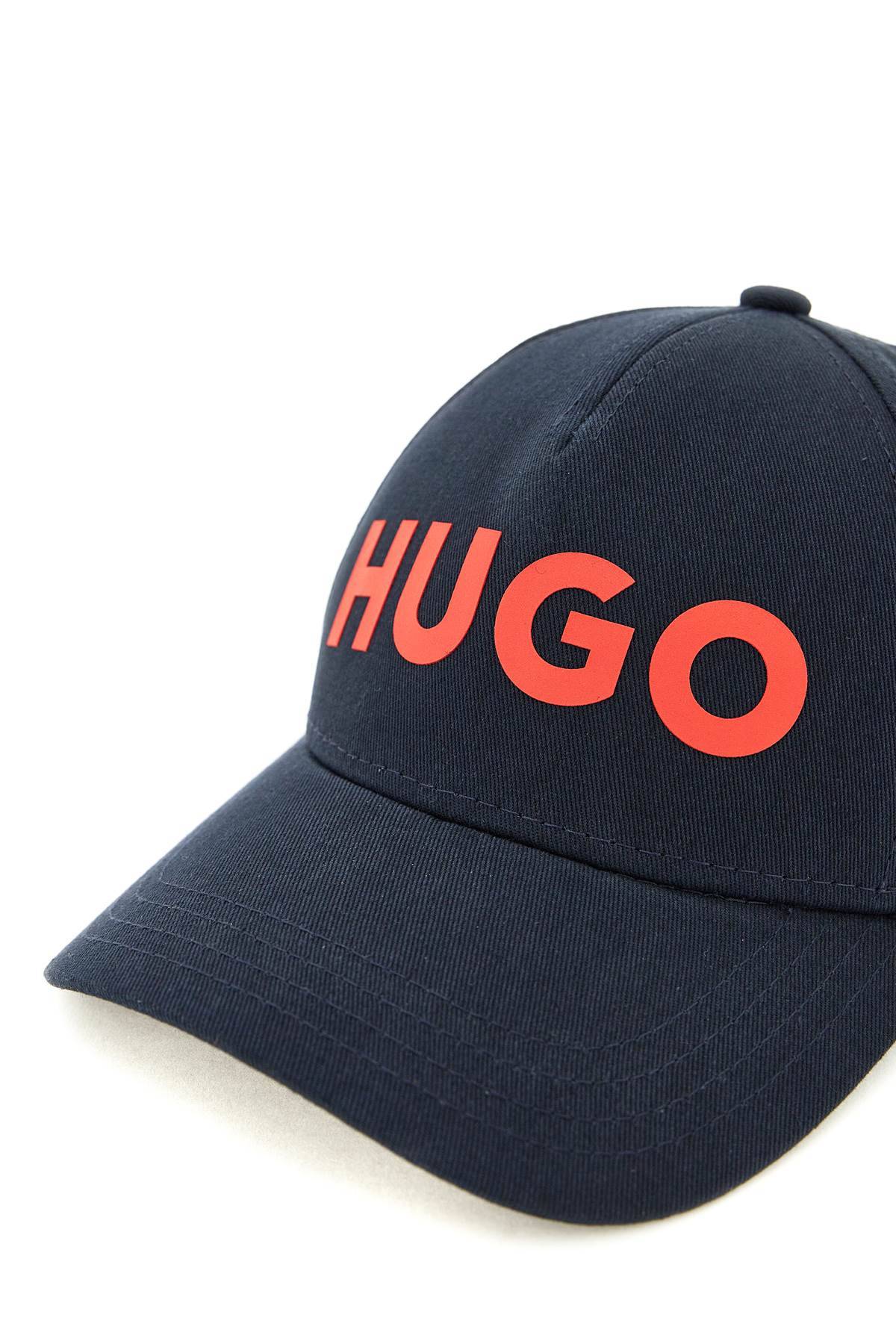 Shop Hugo Baseball Cap With Logo Print In Blue