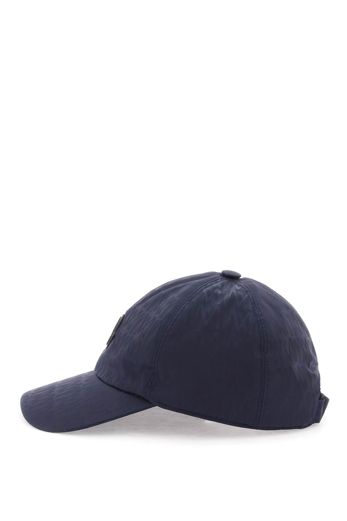 Shop Moncler Baseball Cap In Jacquard In Blue