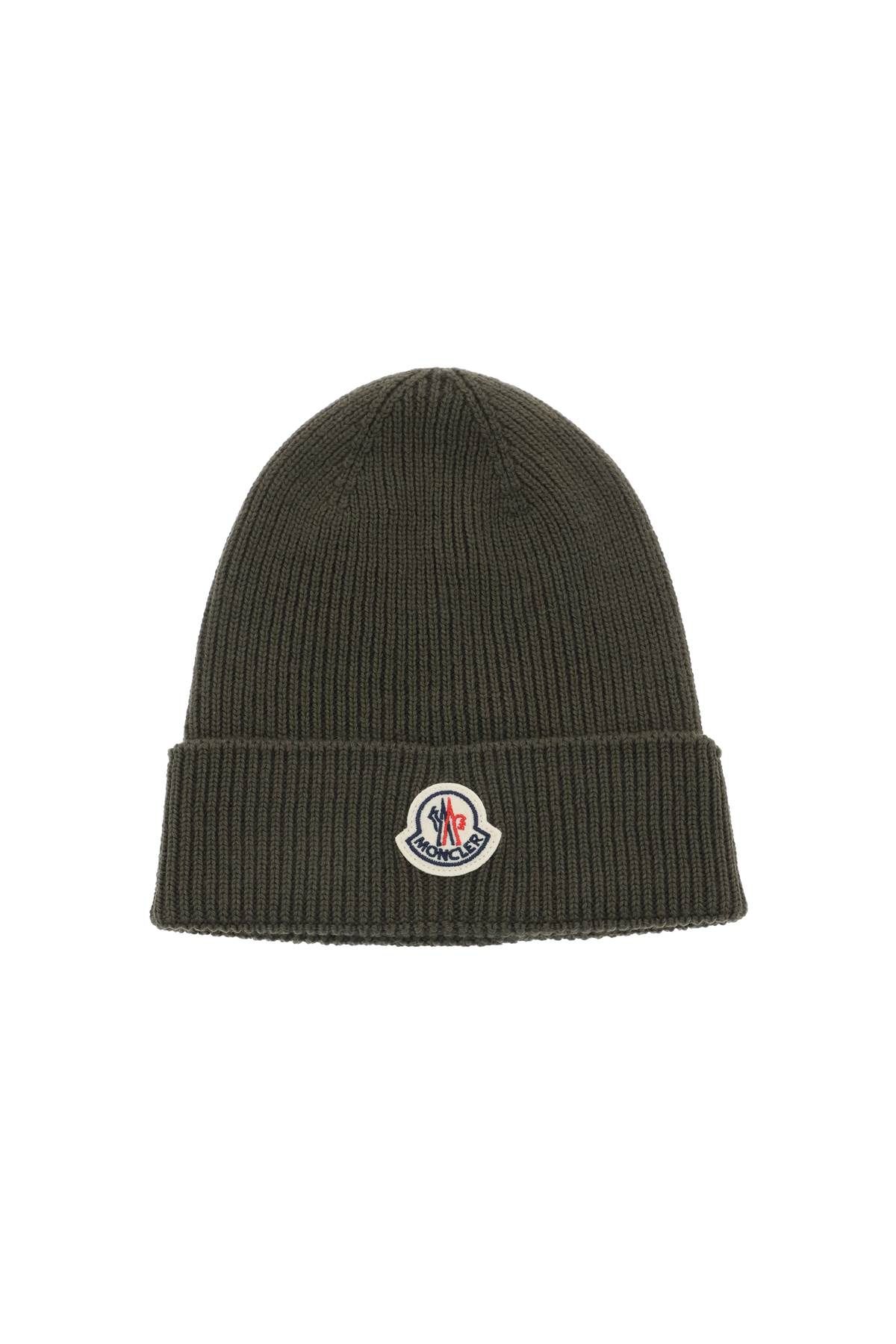 Moncler Tricot Beanie Hat In Black